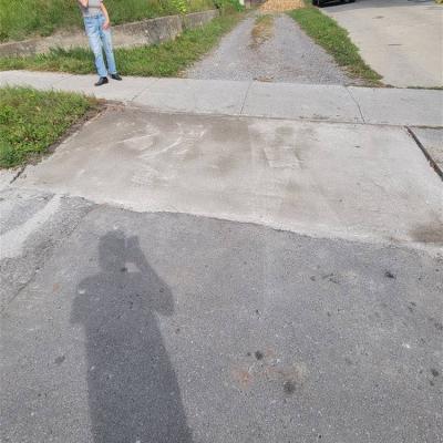 Before Driveway Apron Repair